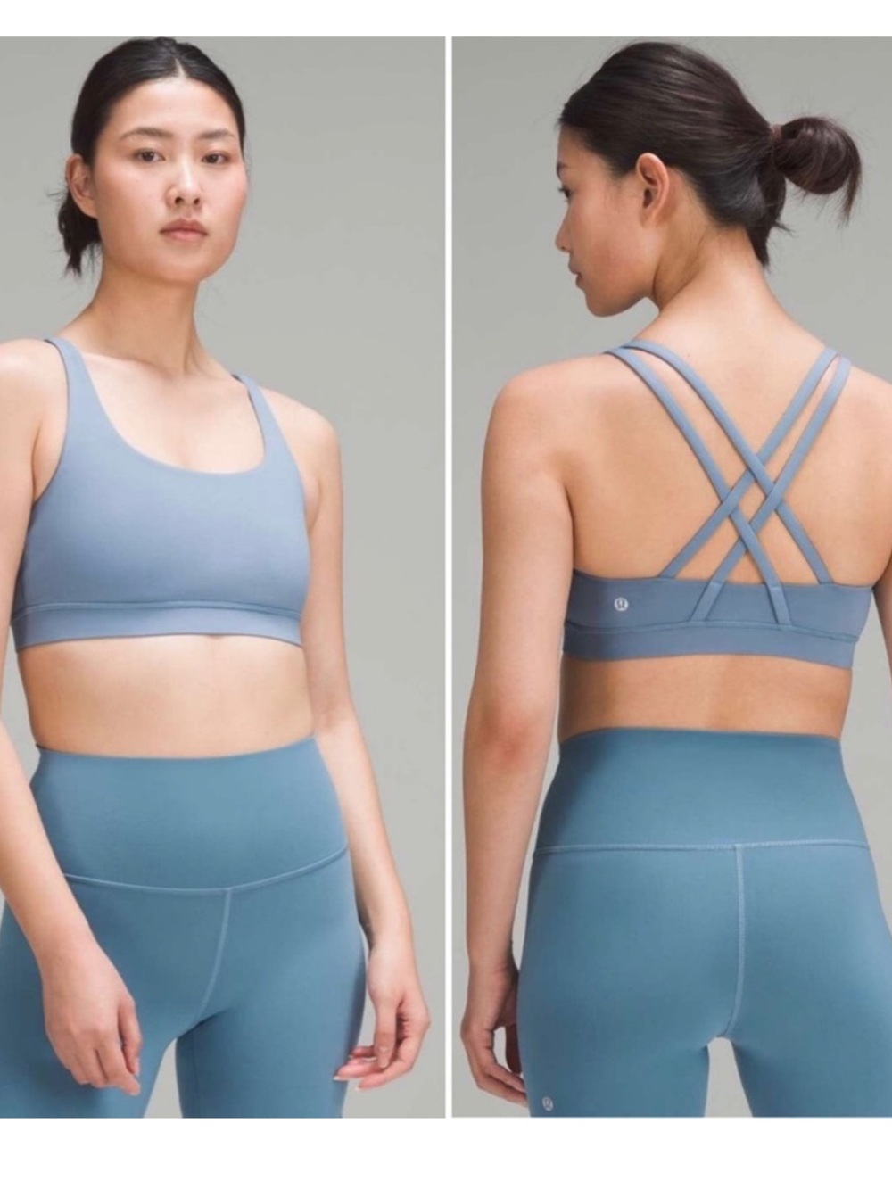 Lululemon Energy Bra *Medium Support, B–D Cups Utility Blue slate dusty blue